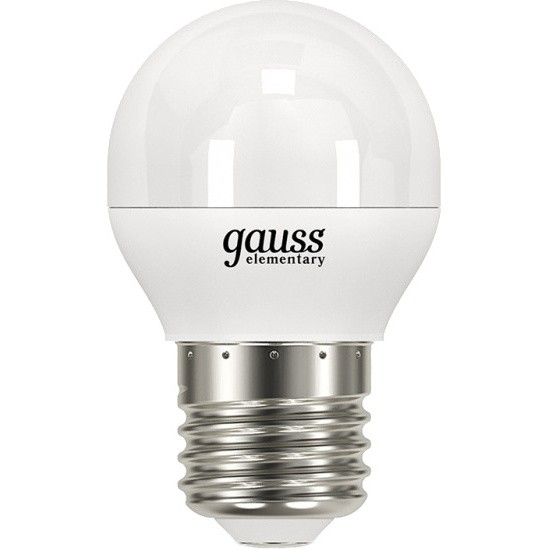 Лампочка Gauss LED ELEMENTARY G45 6W 6500K E27 53236