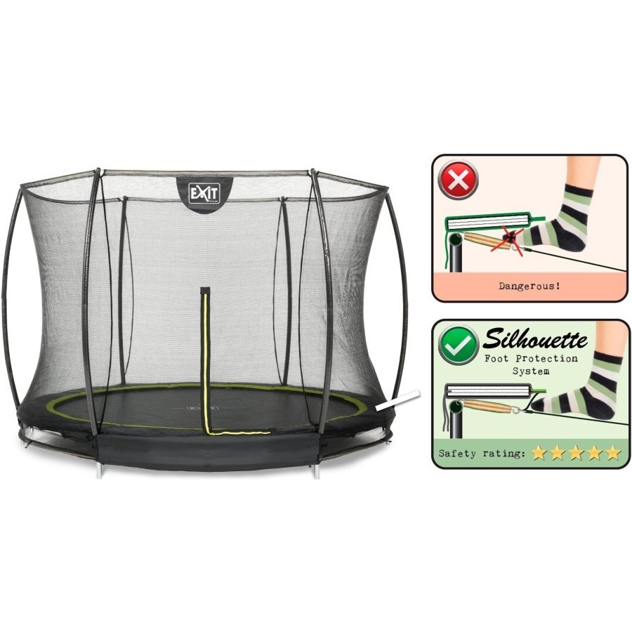 Батут Exit Silhouette Ground 12ft Safety Net