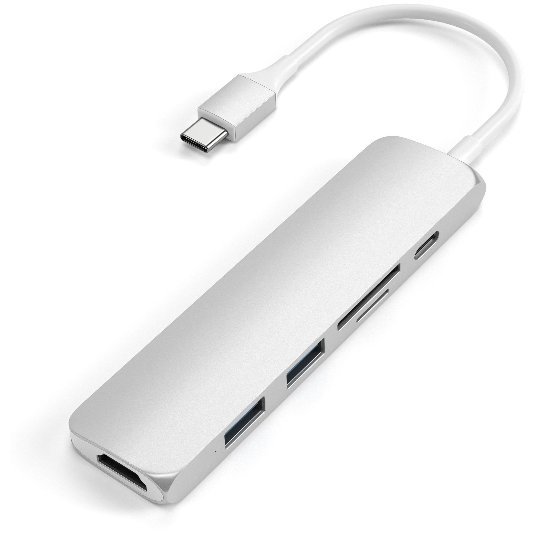 Картридер/USB-хаб Satechi Slim Aluminum Type-C Multi-Port Adapter V2