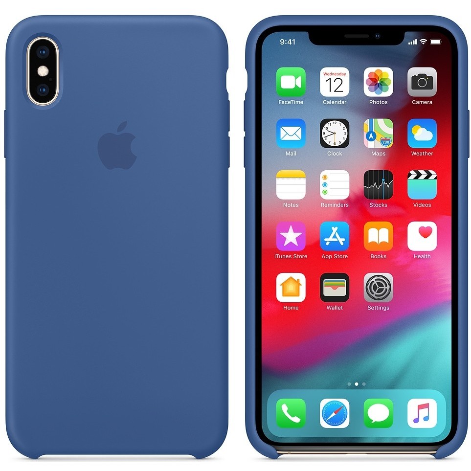 Чехол Apple Silicone Case for iPhone XS Max (синий)
