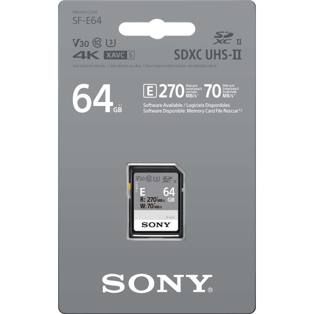 Карта памяти Sony SDXC SF-E Series UHS-II