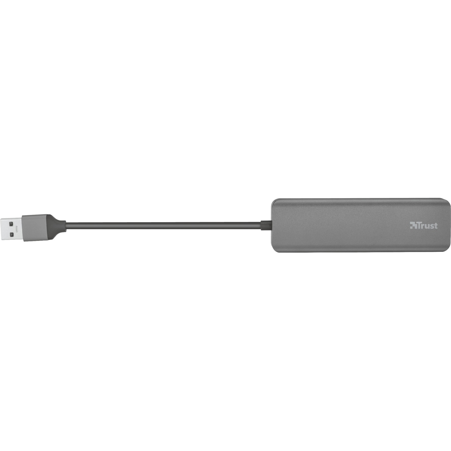 Картридер/USB-хаб Trust Halyx Aluminium 4-Port USB 3.2