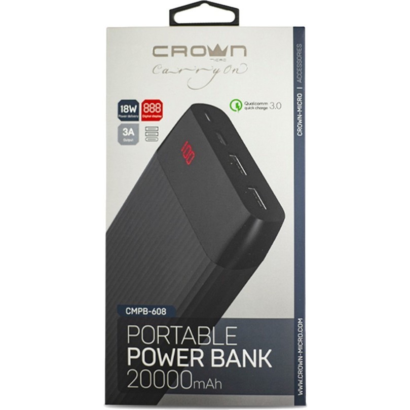 Powerbank аккумулятор Crown CMPB-608