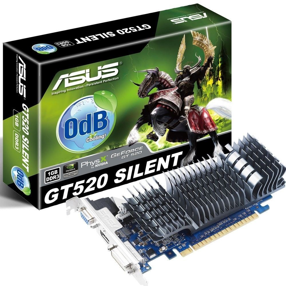 Видеокарты Asus GeForce GT 520 ENGT520 SL/DI/1GD3/V2(LP)