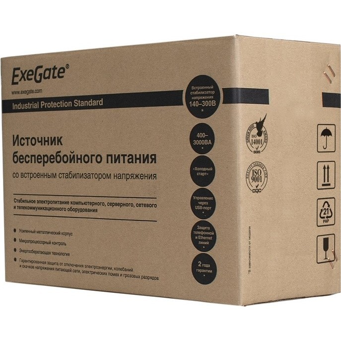 ИБП ExeGate SpecialPro Smart LLB-1000 LCD AVR C13 RJ USB EP285484RUS