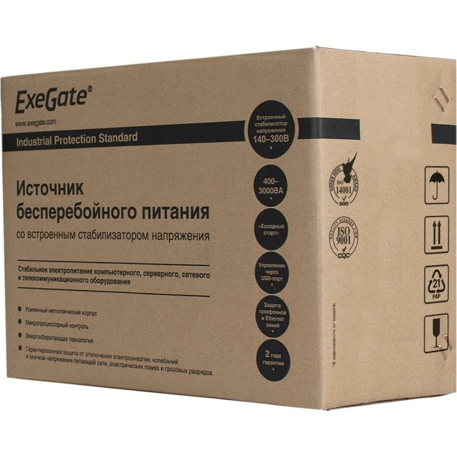 ИБП ExeGate SpecialPro UNB-2200 LED AVR EURO RJ USB EP285527RUS
