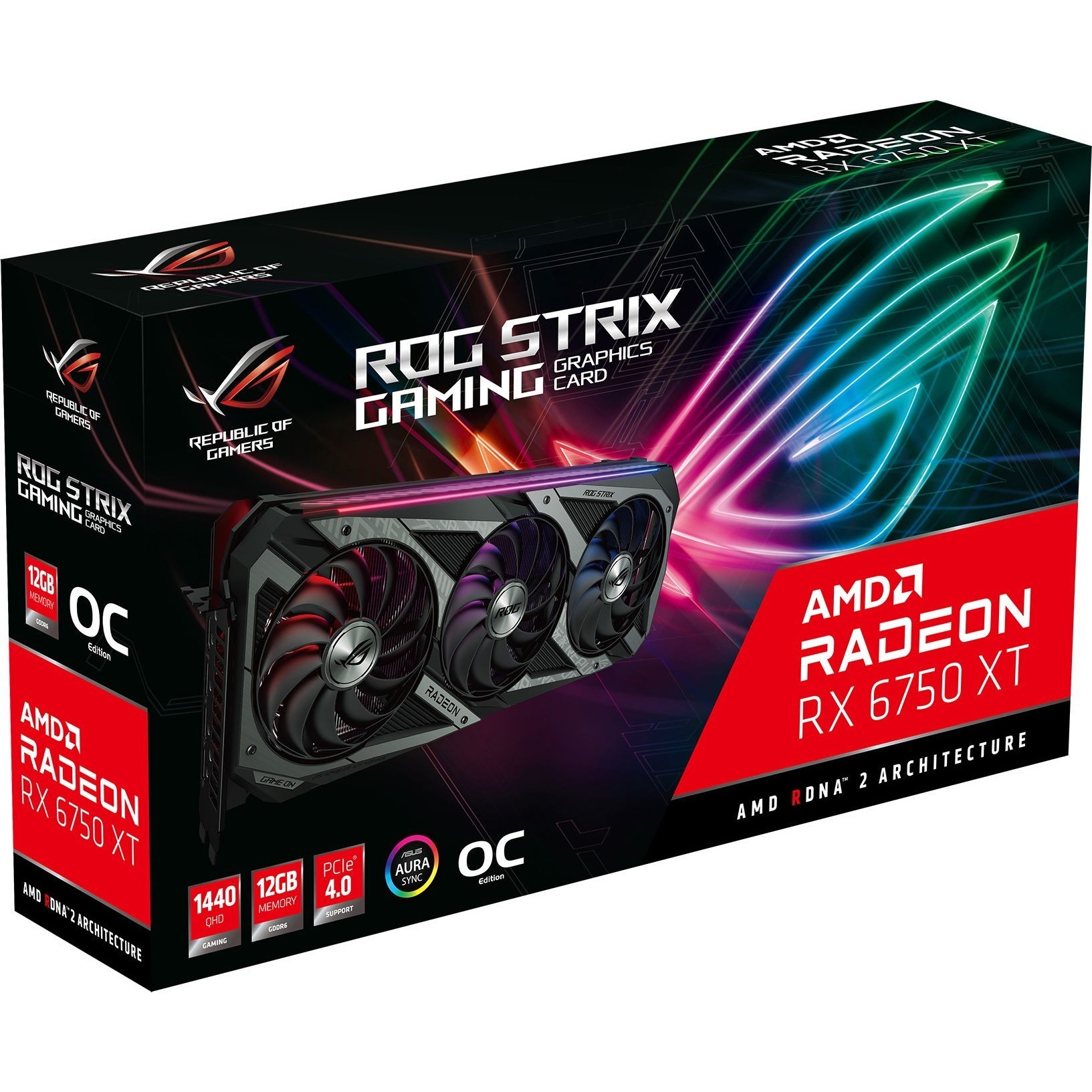 Видеокарты Asus Radeon RX 6750 XT ROG Strix OC
