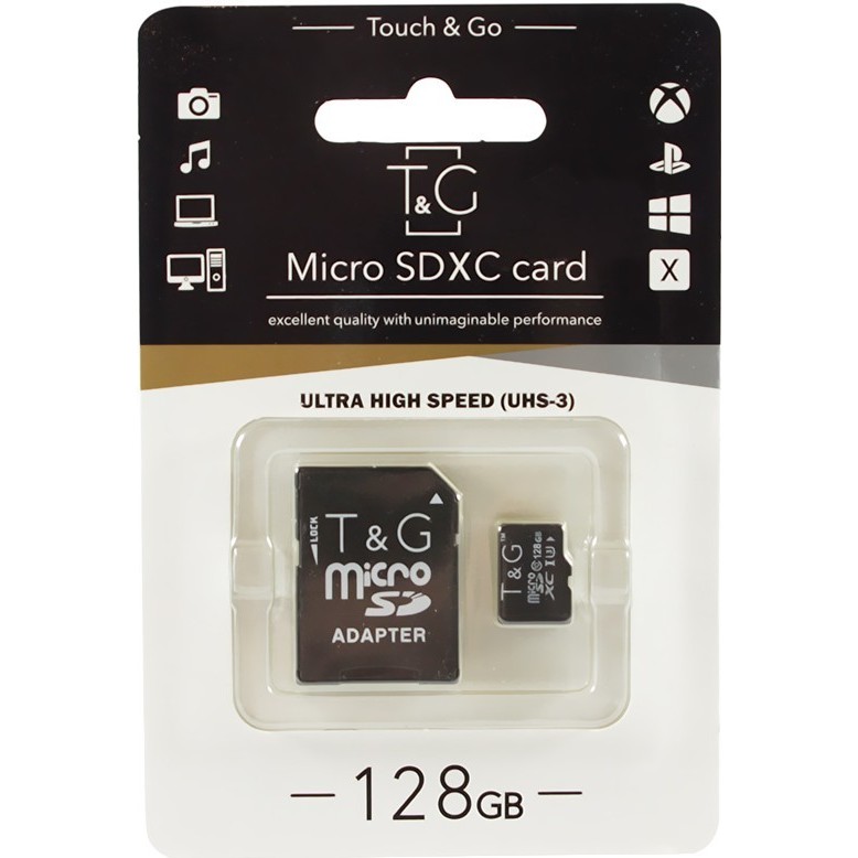 Карты памяти T&amp;G microSDXC class 10 UHS-I U3 128GB + SD adapter