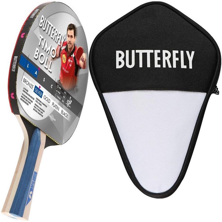 Ракетки для настольного тенниса Butterfly Timo Boll Silver 85016 + case