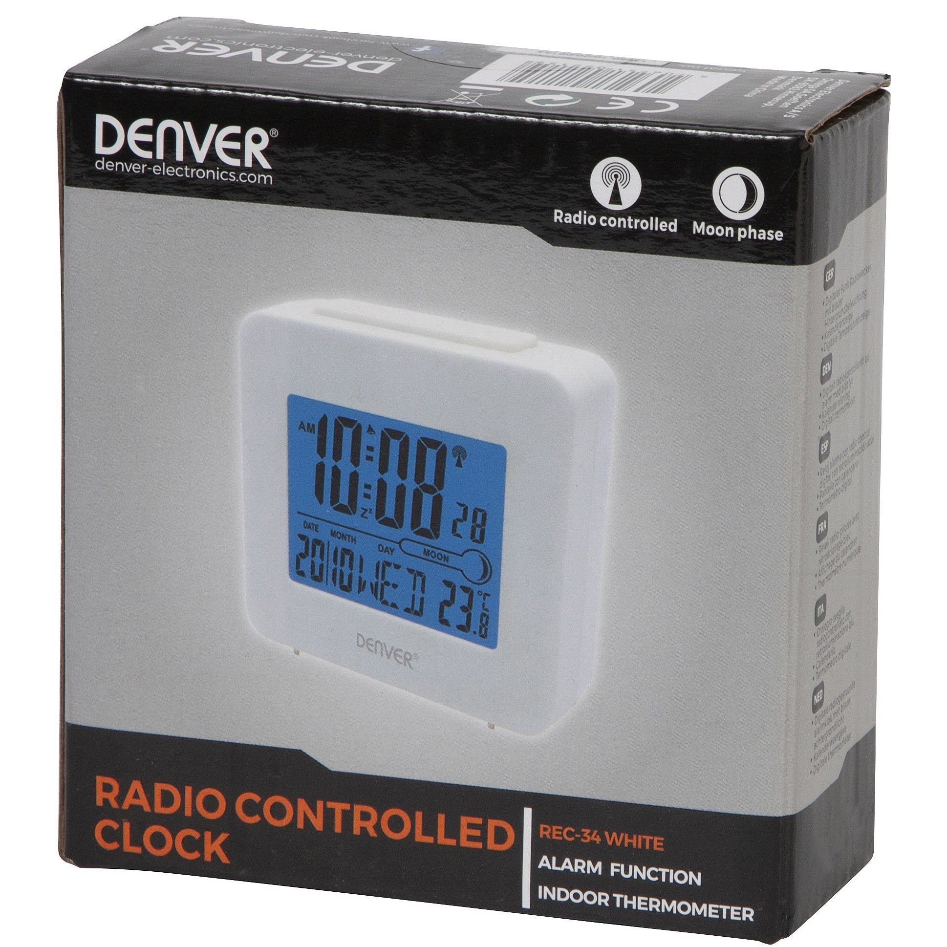 Радиоприемники и настольные часы Denver REC-34