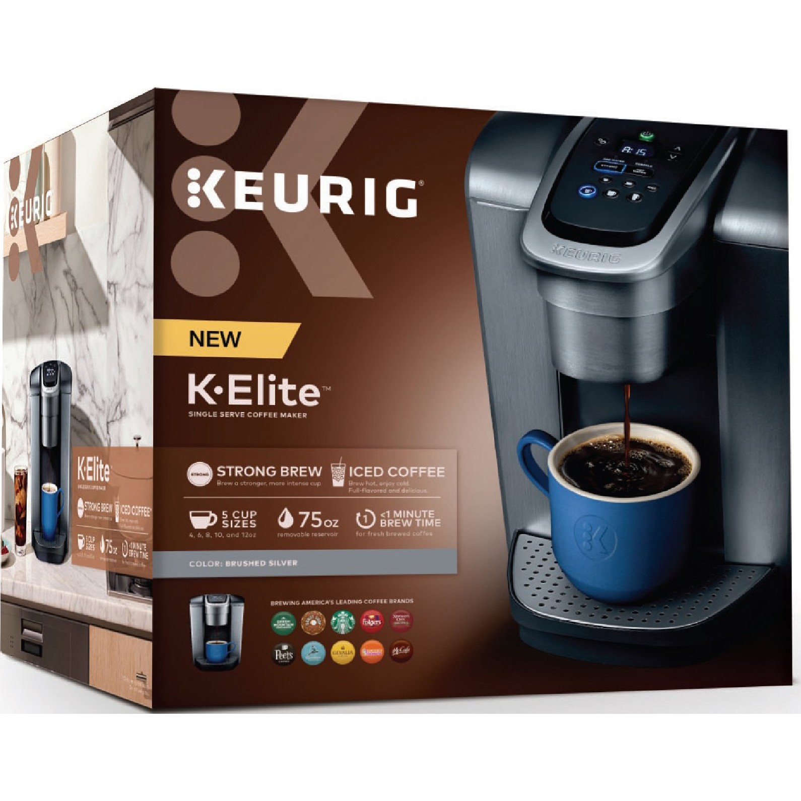Кофеварки и кофемашины Keurig K-Elite Single-Serve Brushed Silver серебристый