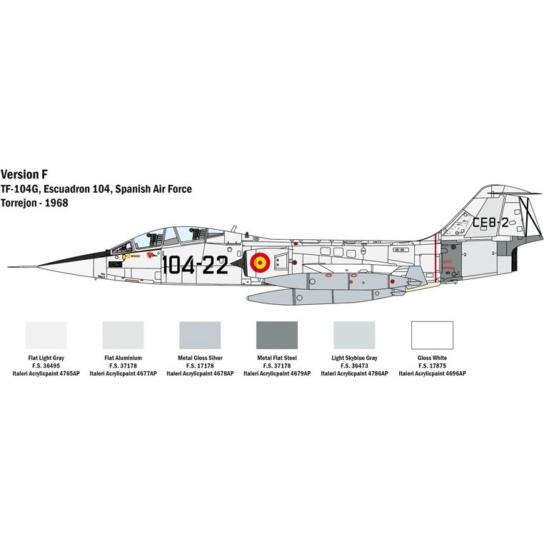 Сборные модели (моделирование) ITALERI TF-104 G Starfighter (1:32)