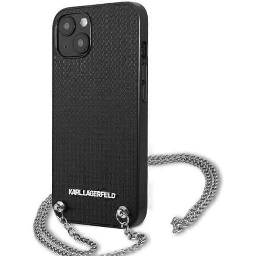 Чехлы для мобильных телефонов Karl Lagerfeld Leather Textured and Chain for iPhone 13 Mini