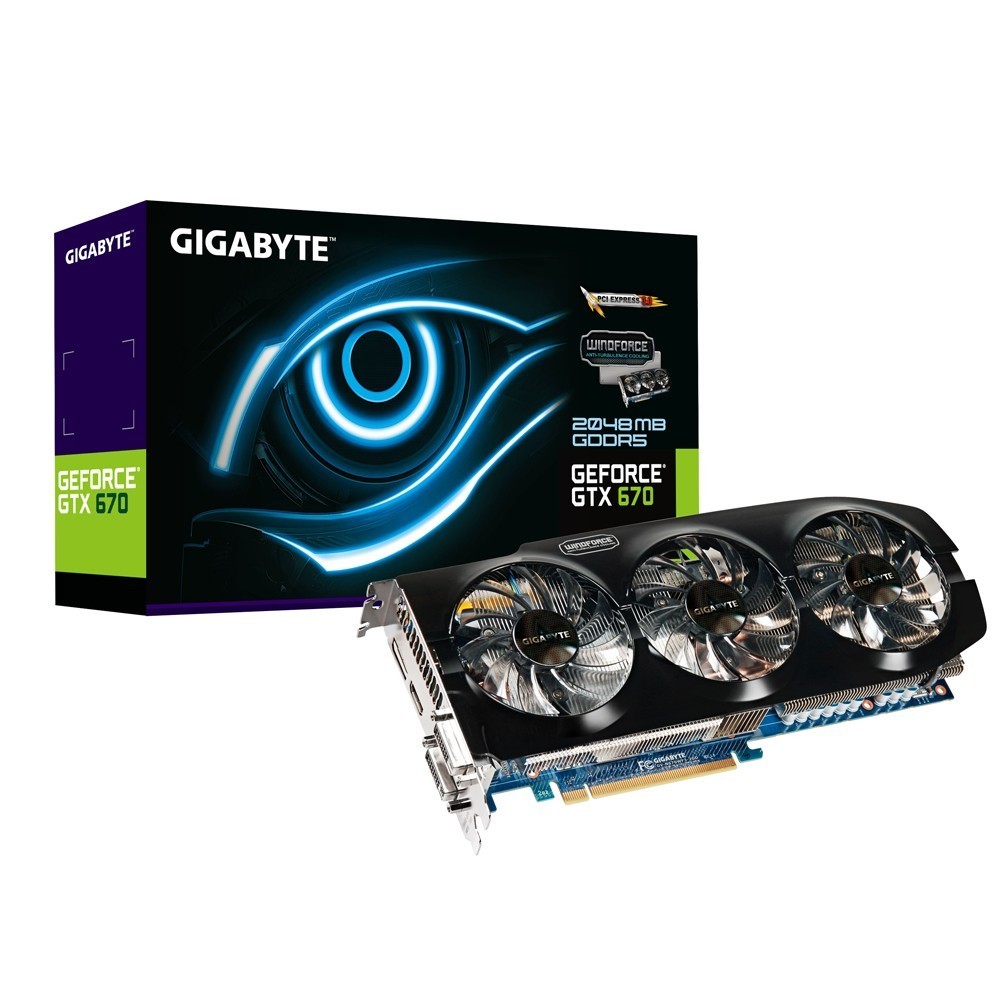 Видеокарты Gigabyte GeForce GTX 670 GV-N670WF3-2GD