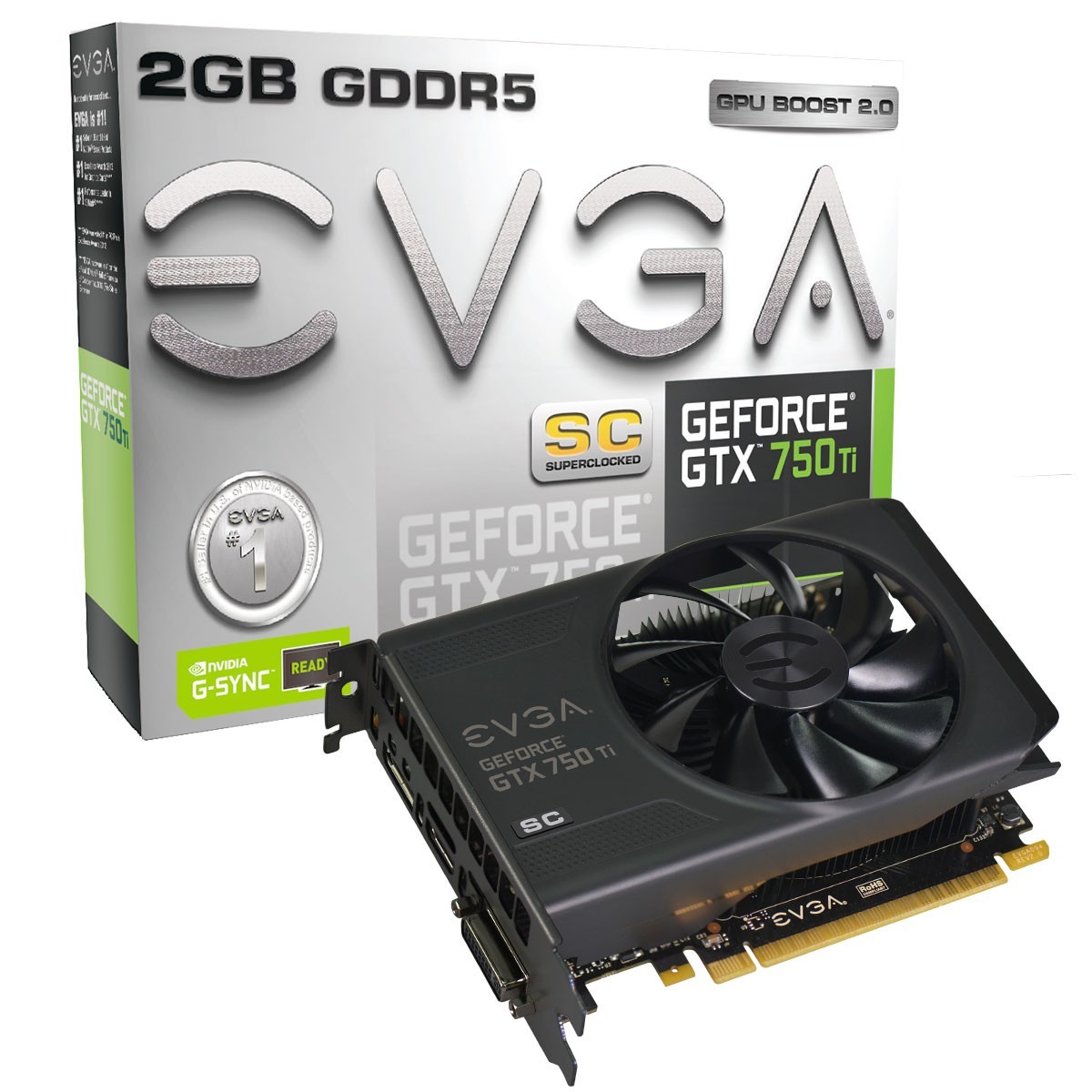 Видеокарты EVGA GeForce GTX 750 Ti 02G-P4-3753-KR