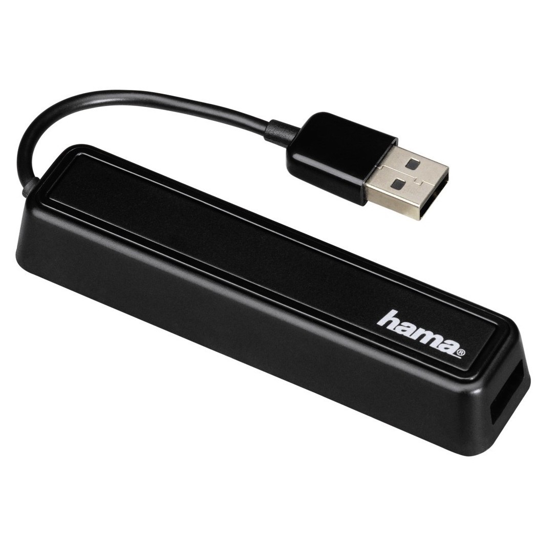 Картридер/USB-хаб Hama H-12167 (черный)