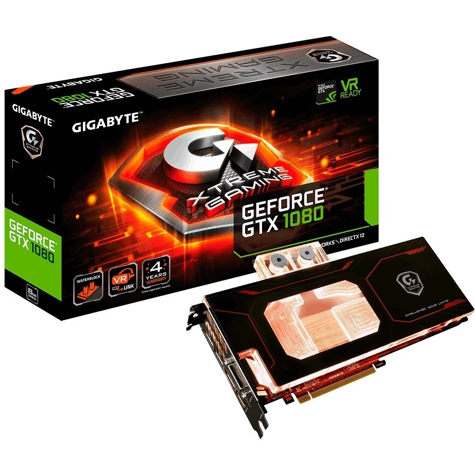 Видеокарта Gigabyte GeForce GTX 1080 Xtreme Gaming WATERFORCE WB 8G