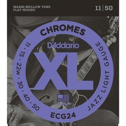Струны DAddario XL Chromes Flat Wound Jazz 11-50
