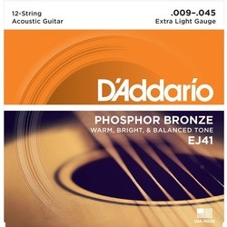 Струны DAddario Phosphor Bronze 12-String 9-45
