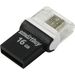 USB Flash (флешка) SmartBuy OTG Poko 16Gb (черный)