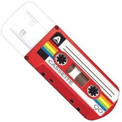 USB Flash (флешка) Verbatim Mini Cassette 32Gb (красный)