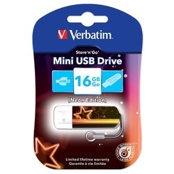 USB Flash (флешка) Verbatim Mini Neon (оранжевый)