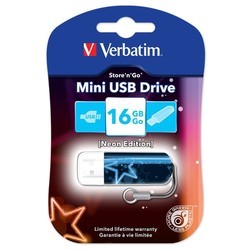 USB Flash (флешка) Verbatim Mini Neon (синий)