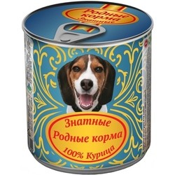 Корм для собак Rodnye Korma Adull Canned with Chicken 0.34 kg