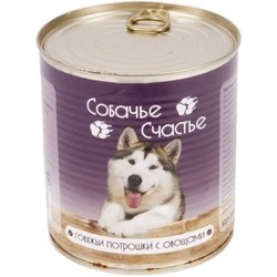 Корм для собак Sobache Schaste Adult Canned with Beef Offal/Vegetable 0.75 kg