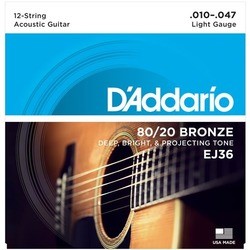 Струны DAddario 80/20 Bronze 12-String 10-47
