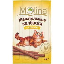 Корм для кошек Molina Delicacy Chewing Sausages with Chicken 0.036 kg