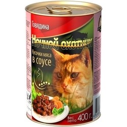 Корм для кошек Nochnoy Ohotnik Adult Canned with Beef in Sauce 0.4 kg