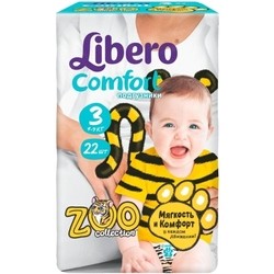 Подгузники Libero Comfort Zoo Collection 3 / 22 pcs