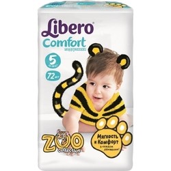 Подгузники Libero Comfort Zoo Collection 5 / 72 pcs