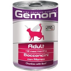 Корм для кошек Gemon Adult Canned Chunkies with Beef 0.415 kg