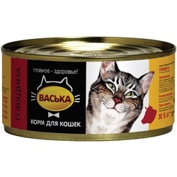 Корм для кошек Vaska Adult Cat Canned with Beef 0.325 kg