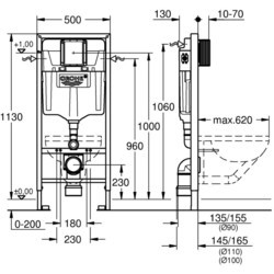 Инсталляция для туалета Grohe 38722001