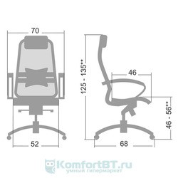 Компьютерное кресло Metta Samurai S-1 (бордовый)