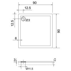 Душевой поддон AQUANET Gamma/Beta Cube 90x90