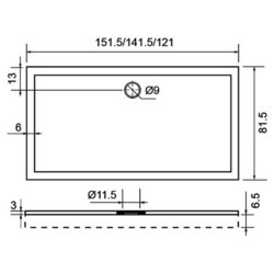 Душевой поддон AQUANET Gamma/Beta 140x80