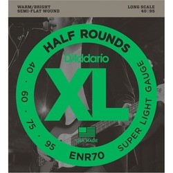 Струны DAddario XL Half Rounds Bass LS 40-95