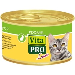 Корм для кошек VitaPro Luxe Adult Canned Rabbit Mousse 0.085 kg