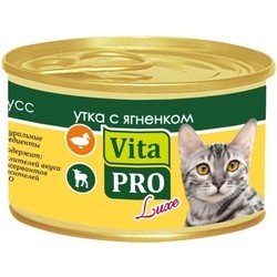Корм для кошек VitaPro Luxe Adult Canned Duck/Lamb Mousse 0.085 kg