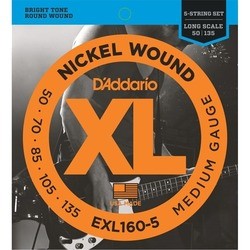 Струны DAddario XL Nickel Wound Bass 5-String 50-135
