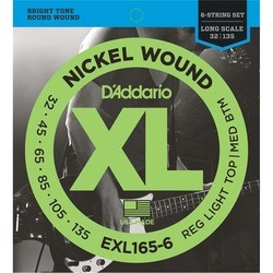 Струны DAddario XL Nickel Wound Bass 6-String 32-135
