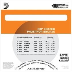 Струны DAddario EXP Coated Phosphor Bronze 10-47