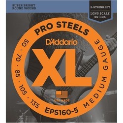 Струны DAddario XL ProSteels Bass 5-String 50-135