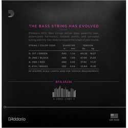 Струны DAddario NYXL Nickel Wound Bass 45-100