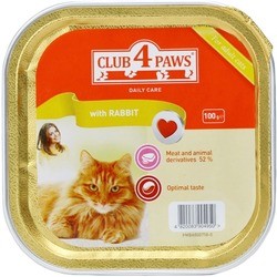Корм для кошек Club 4 Paws Packaging Pate with Rabbit 0.1 kg