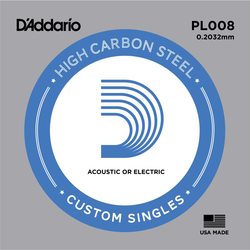 Струны DAddario Single Plain Steel 008